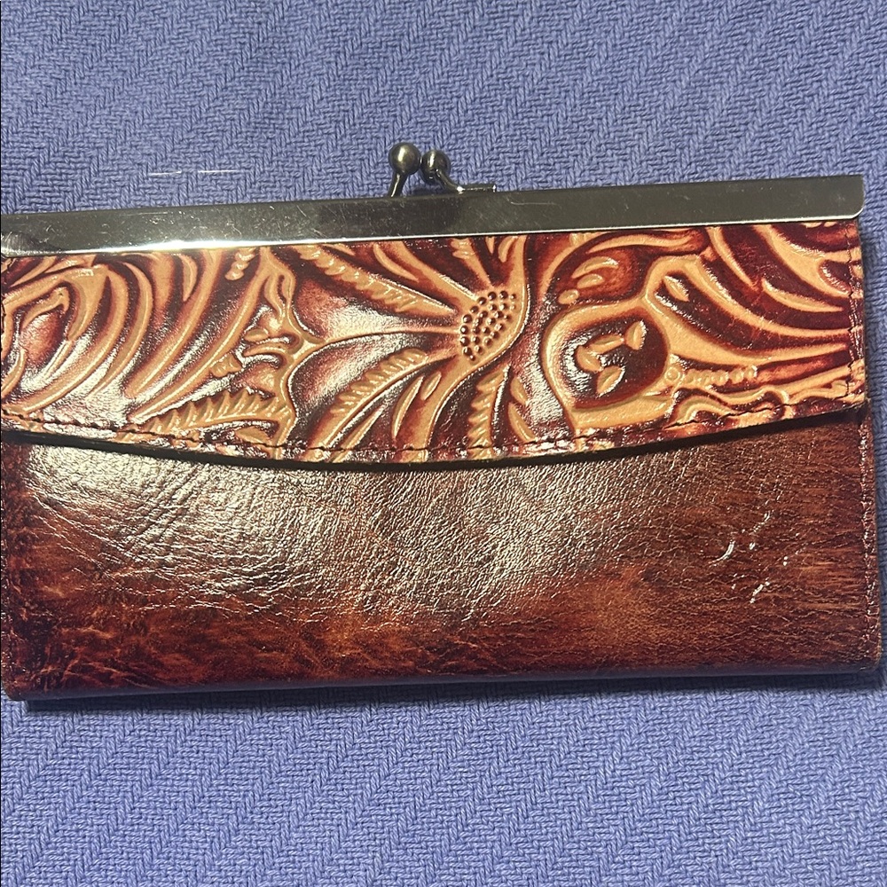 Patricia Nash Rich Brown Leather Wallet